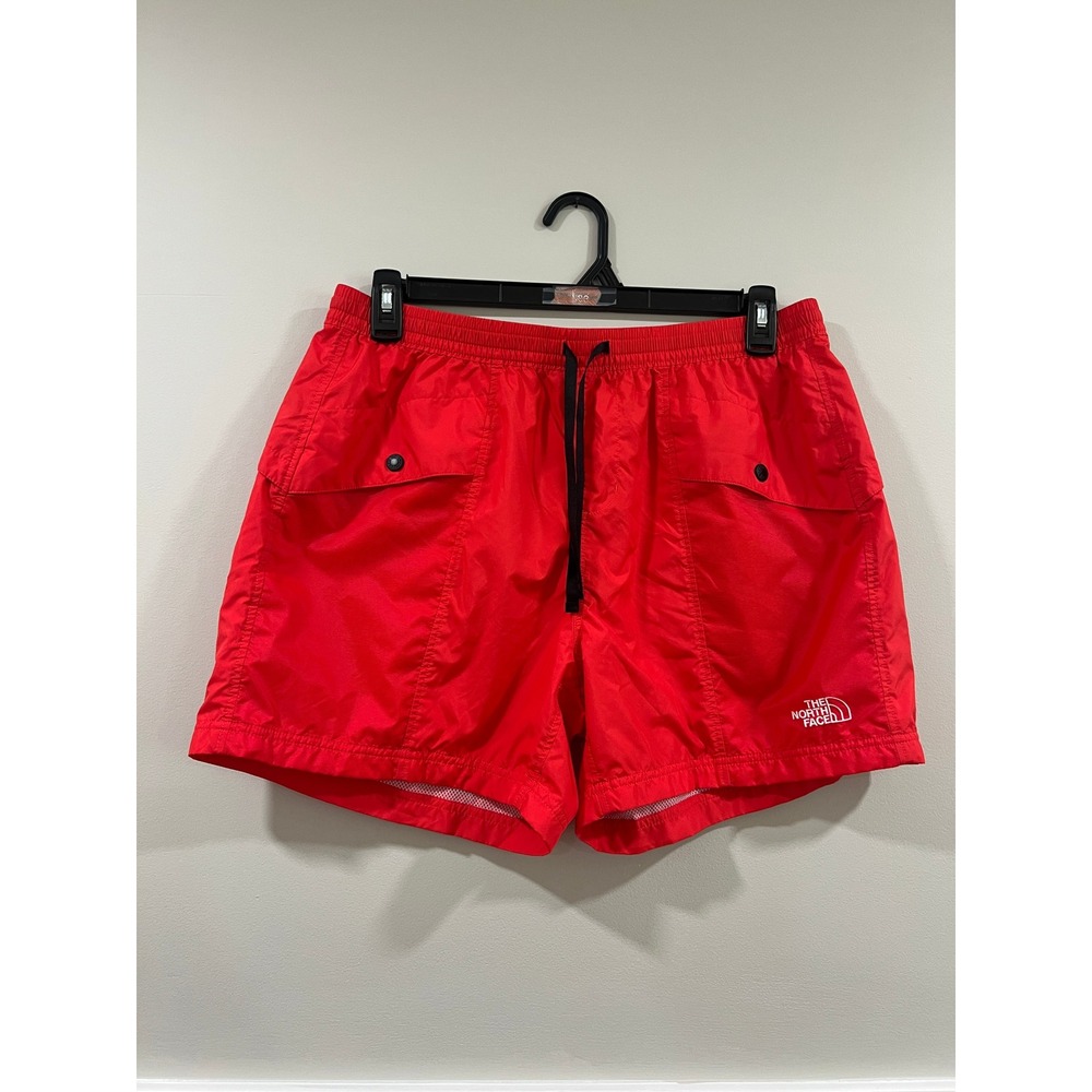 The North Face TNF Outline Shorts Red Athletic Mesh Women Size Large